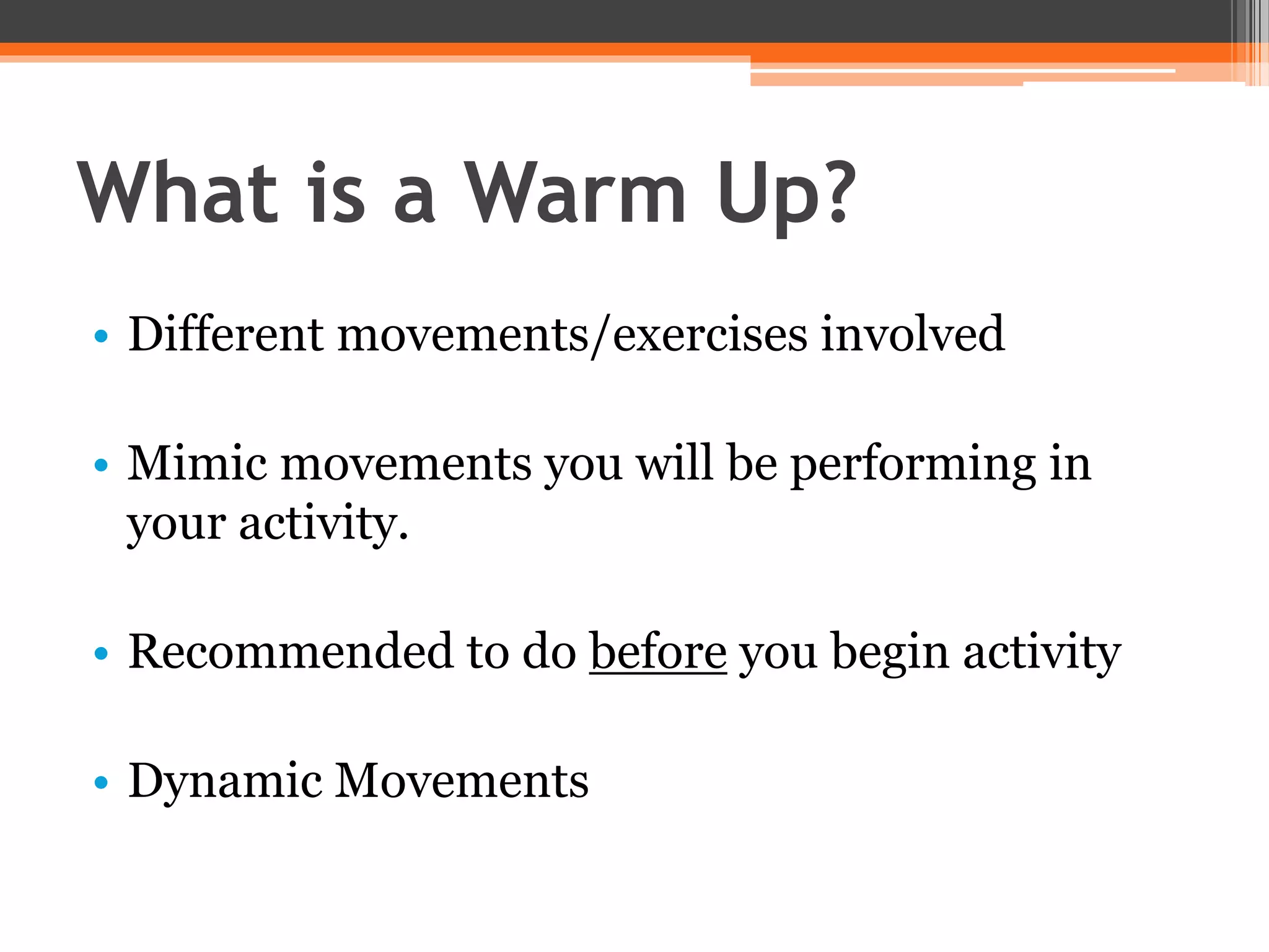 Warm Up & Cool Down | PPTX