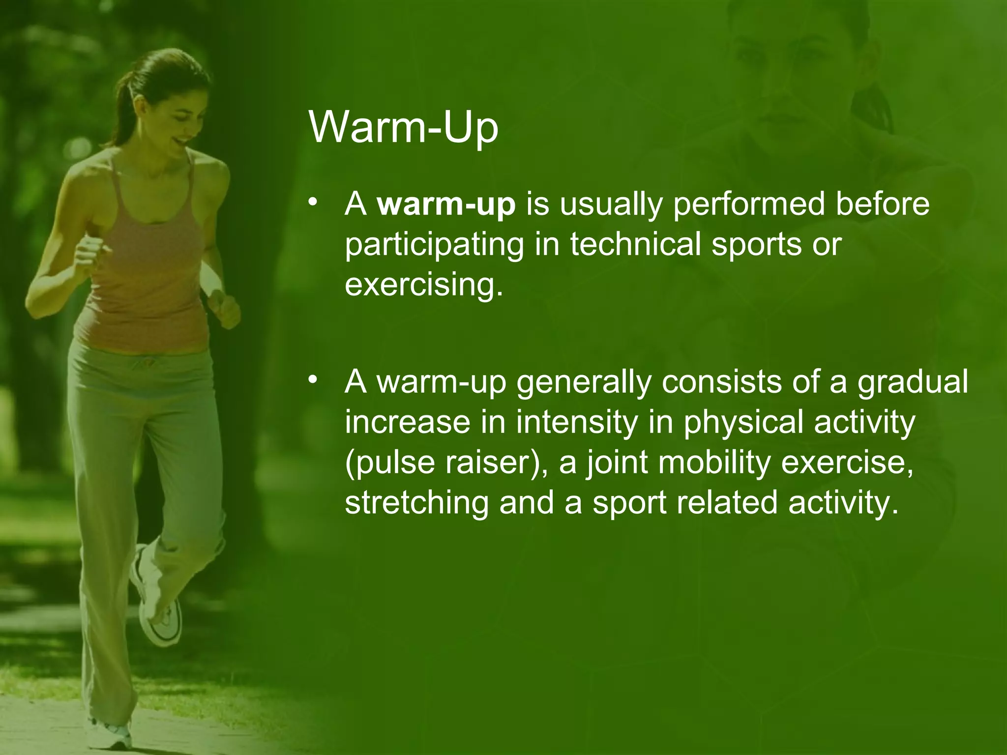 Warm up and cool down | PPT