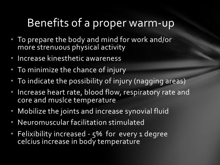 benefits exercise before of up warming 2 Up Warm Cool/Warm Down and