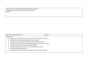 David Dawson Warm up games