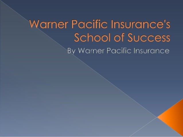 Warner Pacific Insurance�s School of Success