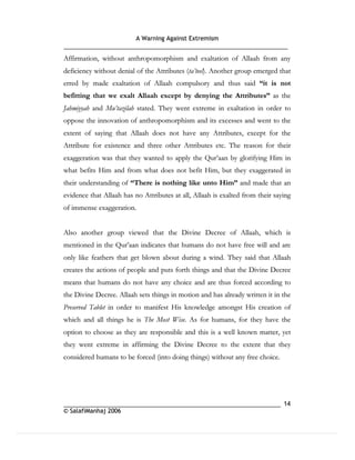 Warning againt extremism