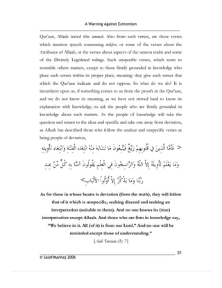 Warning againt extremism