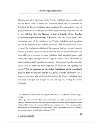 Warning againt extremism