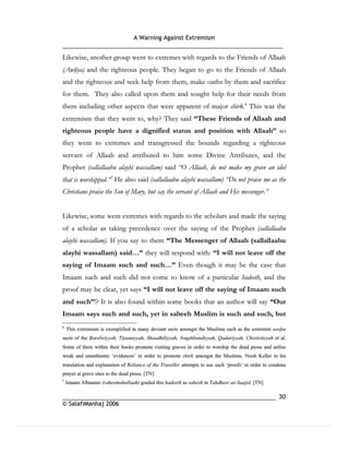 Warning againt extremism