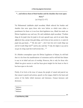 Warning againt extremism