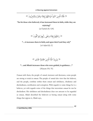 Warning againt extremism