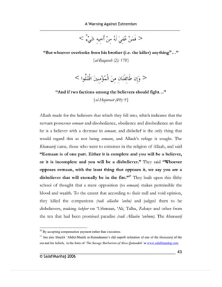 Warning againt extremism