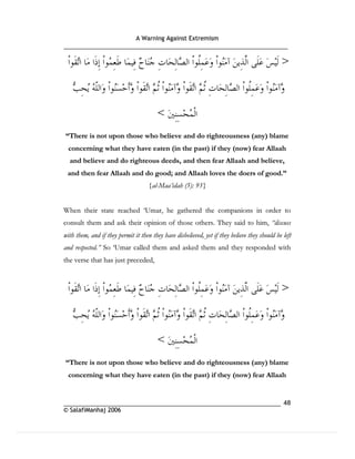 Warning againt extremism