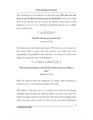 Warning againt extremism