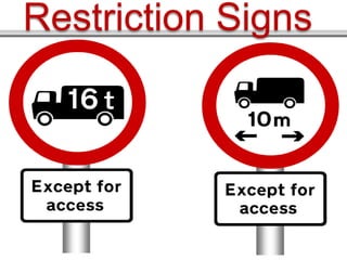 Operational Restriction Signs Warning signs | PPTX