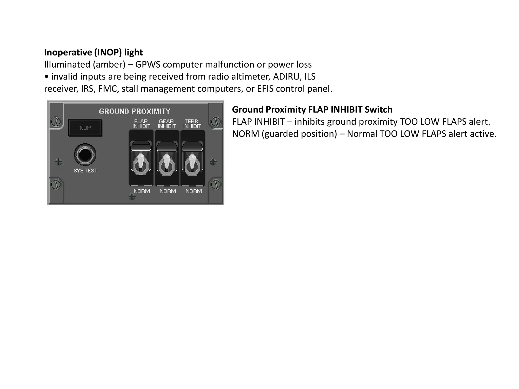 Light Inop B 737NG Warning systems. | PPTX