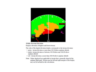Windshear Alerts

Windshear alerts are available during takeoff, approach, and landing:

• The GPWS provides a warning whe...