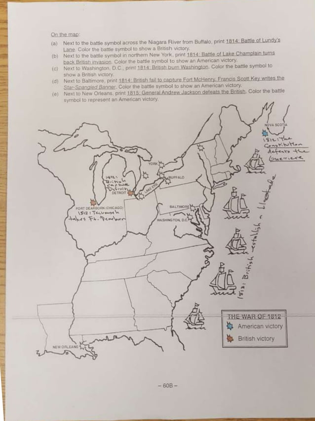 War of 1812 map
