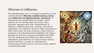 Adharma Examples The Ramayana: An Epic Saga of Dharma, hh | PPTX
