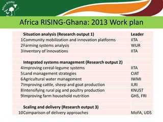 Africa RISING review of progress Ghana 2013