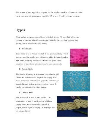 Warp knitting  Slide 7