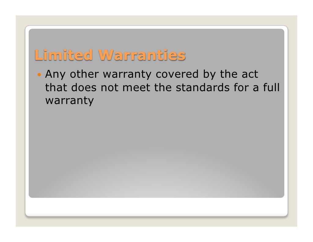 Warranties and Product Liability