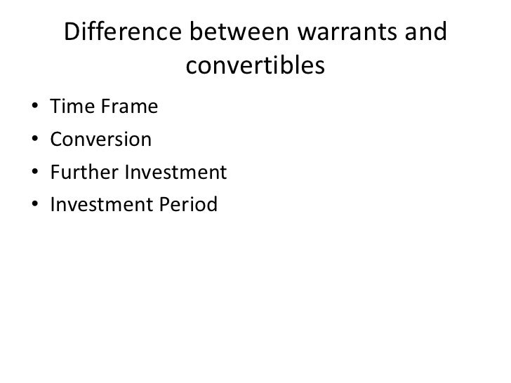 Difference between employee stock options and warrants
