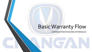 BasicWarranty Flow
CHANGAN PAKISTAN DMS AFTERSALES
 