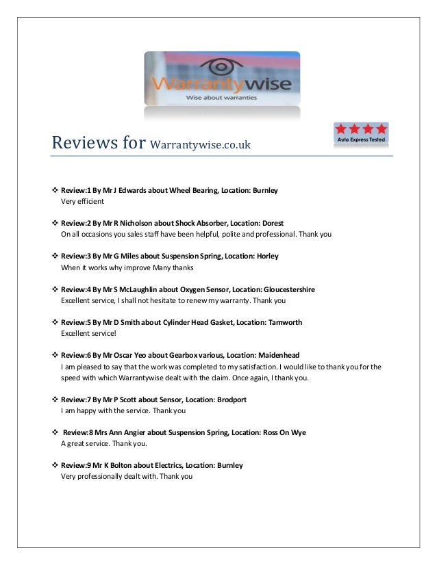 Warrantywise Review UK
