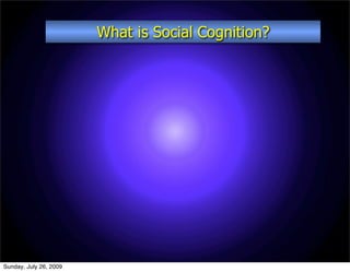 What is Social Cognition?




Sunday, July 26, 2009
 