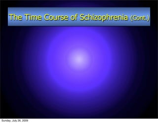 The Time Course of Schizophrenia   (Cont.)




Sunday, July 26, 2009
 