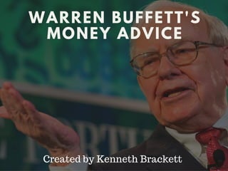 Warren Buffet's Money Advice 