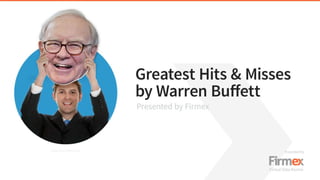 Greatest Hits & Misses by Warren Buffett