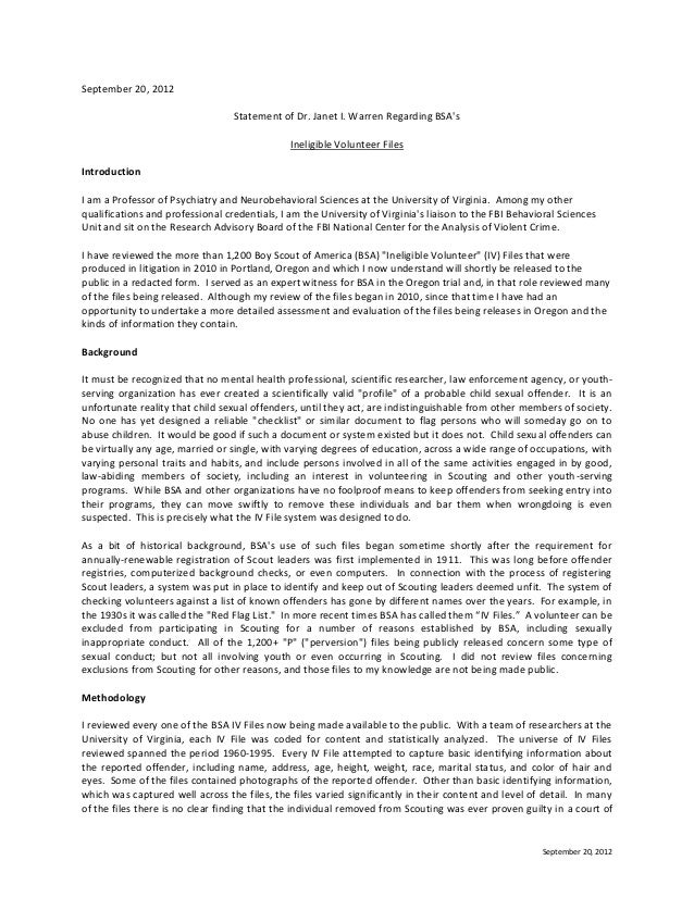 Warren Report Summary