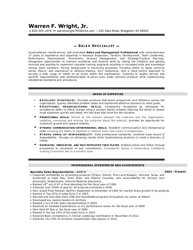 pharmaceutical sales reps resumes