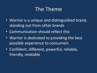 A Digital Marketing Proposal for Warrior Hockey
