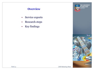 Service exports Research steps Key findings Overview Slide  