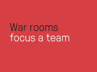 War rooms 
focus a team 
 