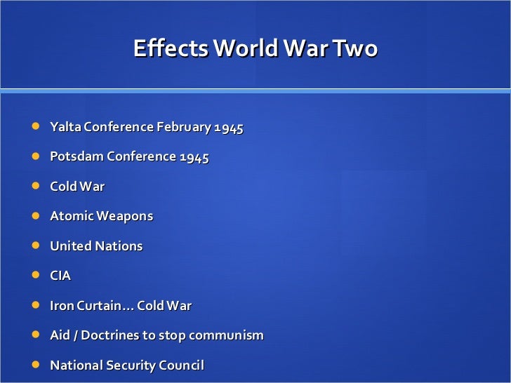 Ww2 Cause And Effect Chart