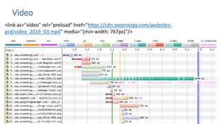 Video
<link as="video" rel="preload" href="https://cdn.ovoenergy.com/websites-
prd/video_2019_03.mp4" media="(min-width: 767px)"/>
 