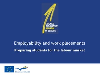 Employability and work placements   Preparing students for the labour market 