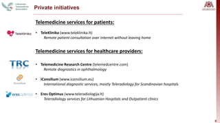 Governmental and private eHealth and telemedicine initiatives in Lithuania