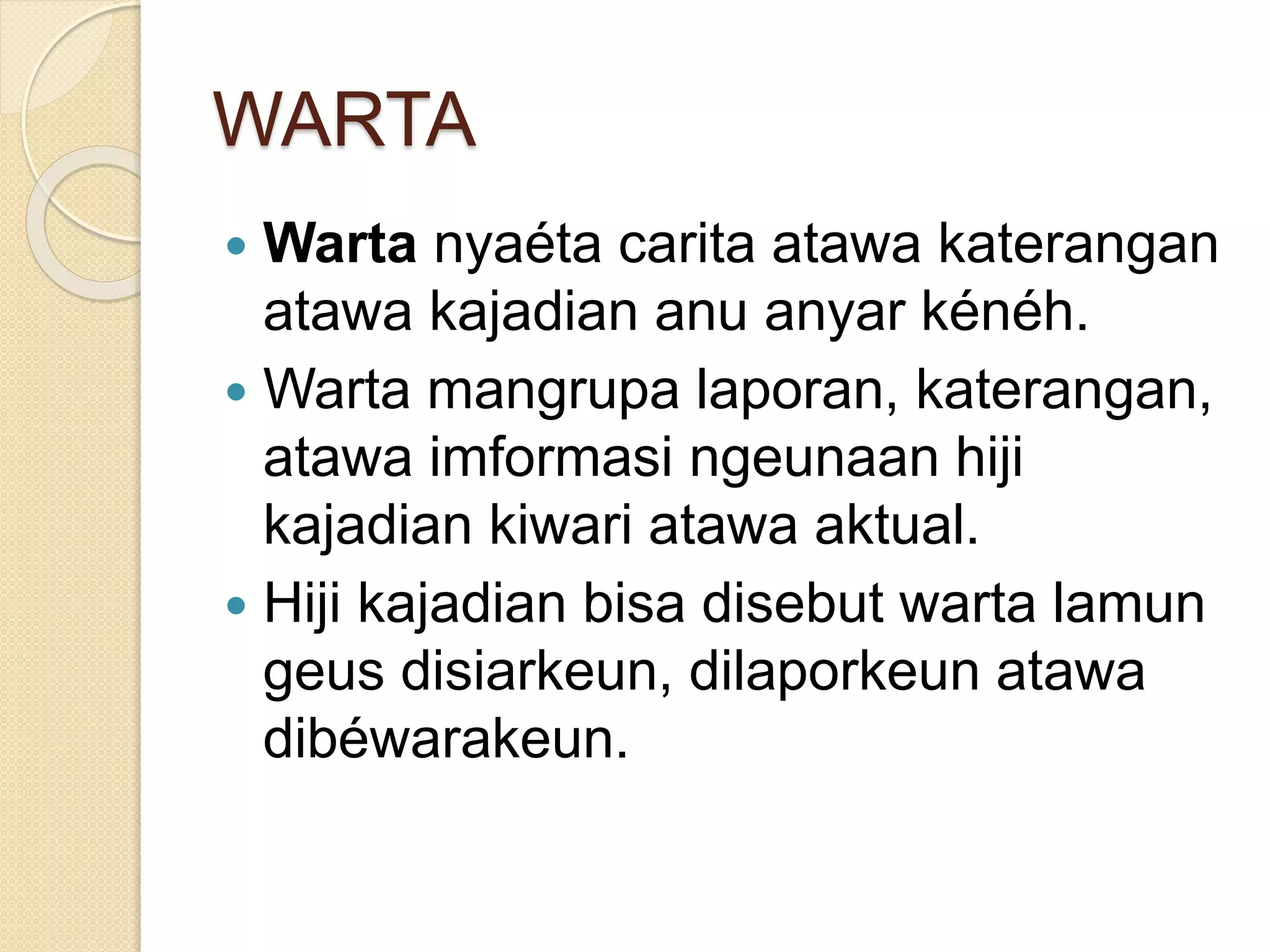 Warta basa Sunda televisi PPTX