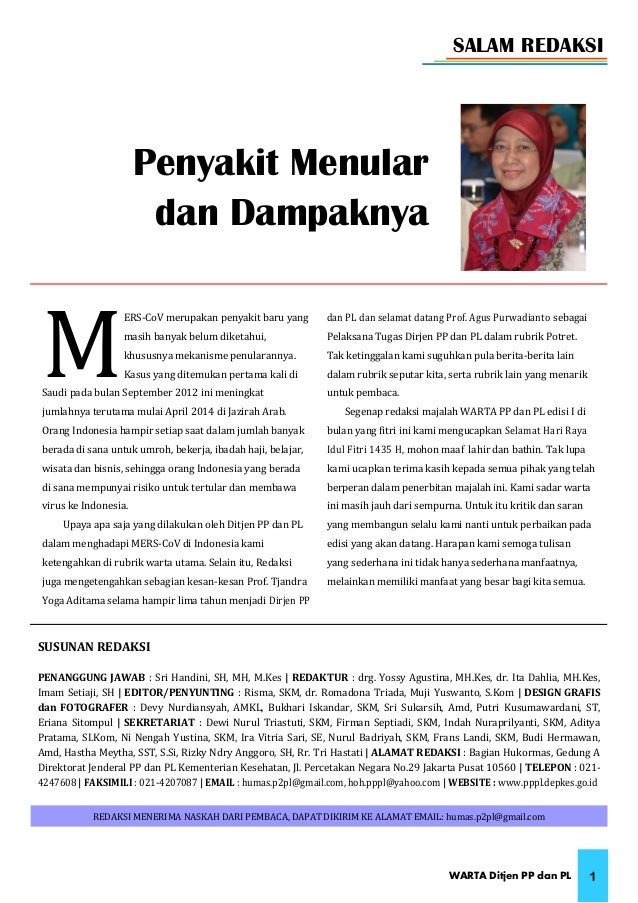 Warta Ditjen PP dan PL Edisi I Tahun 2014
