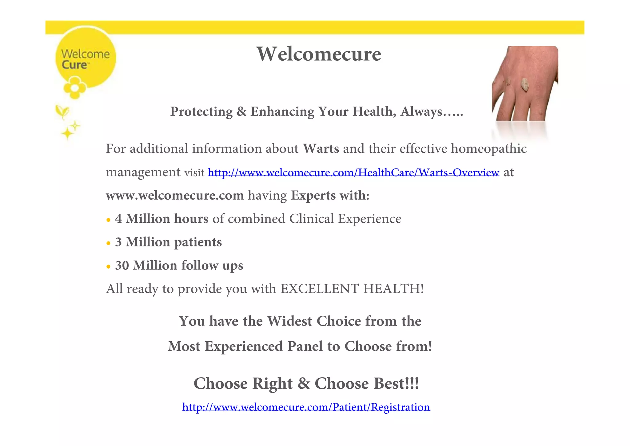 Get Embarrassed No More! Eliminating Warts with Homeopathy.