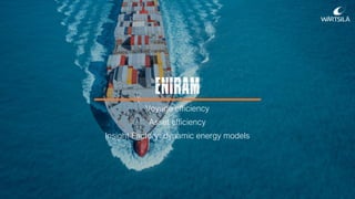 ENIRAM
Voyage efficiency
Asset efficiency
Insight Factory: dynamic energy models
 