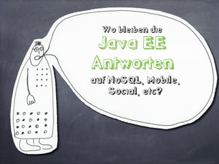 Spring Data mit
QueryDSL 
@Repository
public interface PersonRepository extends JpaRepository<Person, Long>, 
QueryDslPredicateExecutor<Person> {
List<Kunde> findByFirstname(String firstname);
}
!
!
!
!
!
QPerson P = QPerson.person;
BooleanExpression hasBirthday = p.birthday.eq(...);
BooleanExpression livesInLinz = p.adress.city.eq("Linz");
Person result = personRepository.findAll(hasBirthday.and(livesInLinz));
 