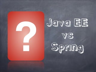 Java EE 
vs 
Spring
 