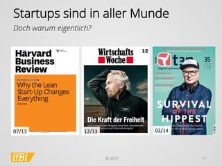 © 2014 
11 
Startups sind in aller Munde 
Doch warum eigentlich? 
07/13 
12/13 
02/14  