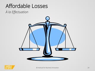 AffordableLosses 
Àla Effectuation 
© Institute for Business Innovation 24 
 