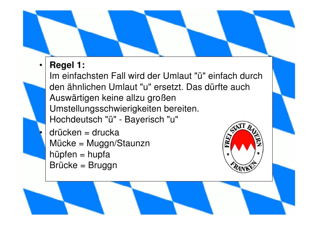 Bayrisches \"ü\"