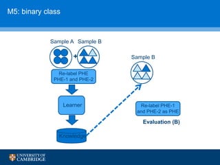 M5: binary class
Sample A
Learner
Knowledge
Evaluation (B)
Sample B
Sample B
+
Re-label PHE
PHE-1 and PHE-2
Re-label PHE-1
and PHE-2 as PHE
 
