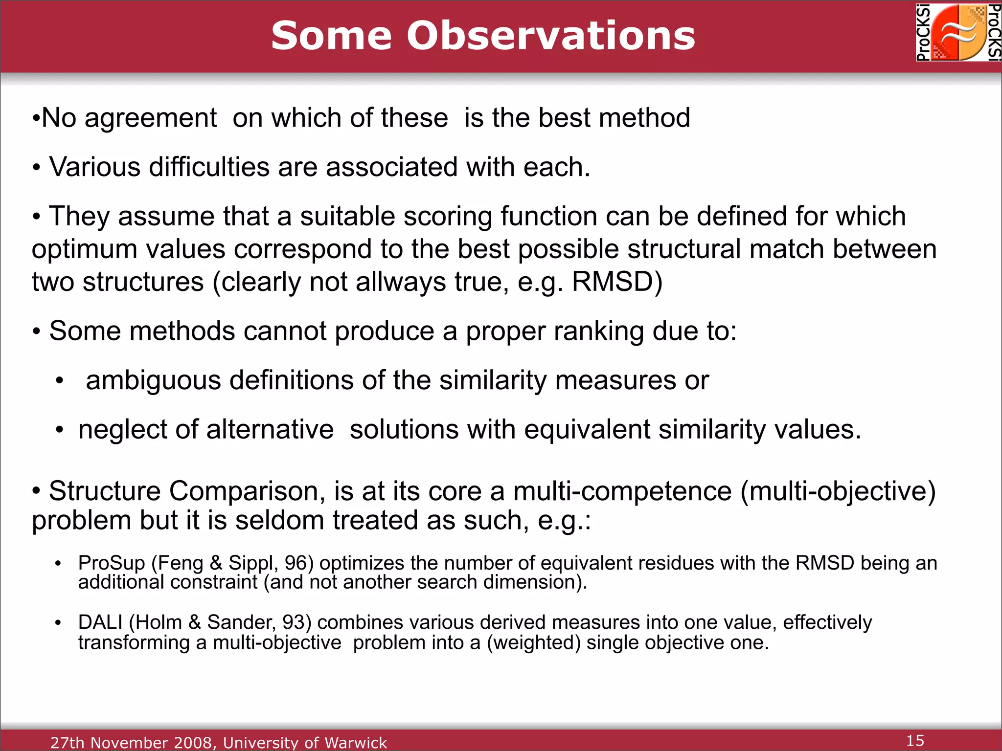 Protein Structure Alignment and Comparison