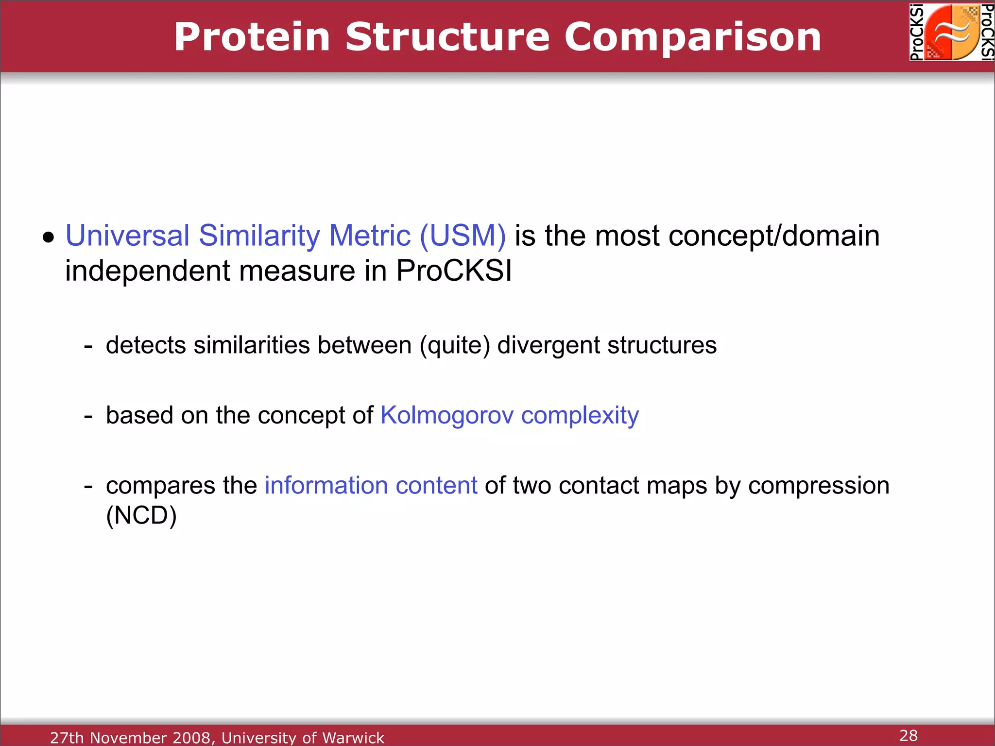 Protein Structure Alignment and Comparison